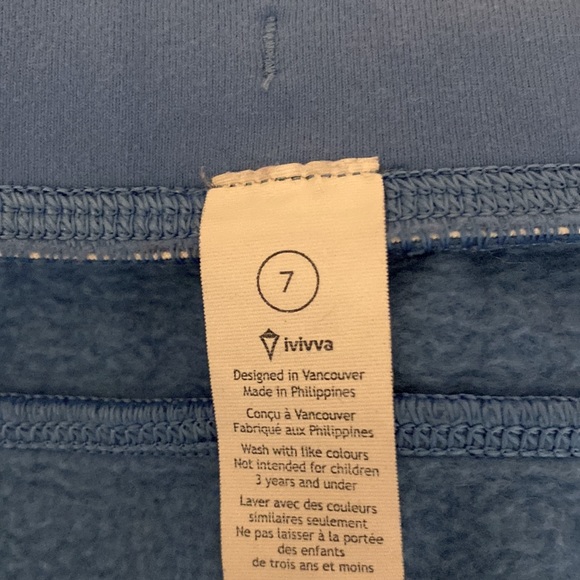 Barley worn ivivva blue fleece shorts - Picture 4 of 4